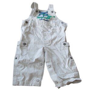 Bib Overalls‎ Infant Boys 3-6M Tan Beige Snap Up Adjustable Helicopter Vehicles